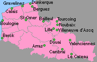 Map of Art Galleries in Nord Pas de Calais