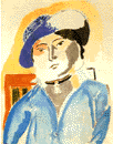 Matisse - Marguerite in feather hat. 1914