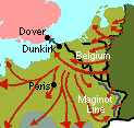 1940 Map-German invasion of France