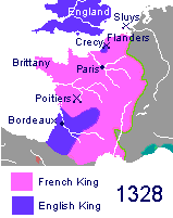 Hundred years War MAP 1328