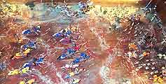 Battle of Agincourt model - French charge