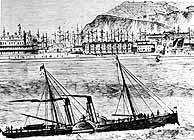 Paddle steamer off Dover