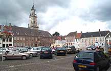 Hesdin belfry & main square