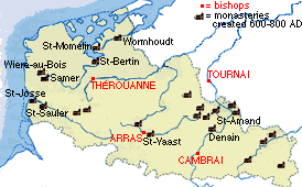 Monastery sites in Nord Pas de Calais