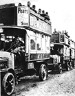 London buses rush troops to the Front
