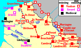 Map of forts