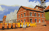 Fosse Delloye-pithead train