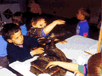 Children make paper