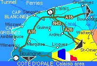 Calais area map
