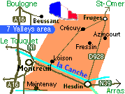 Hesdin area map